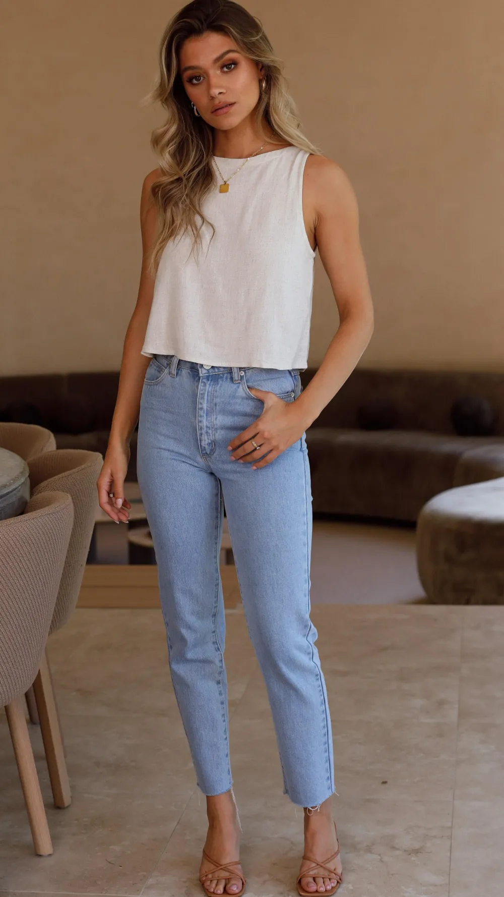 Desire Tops^Persephone Crop Top - Natural