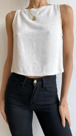 Desire Tops^Persephone Crop Top - Natural