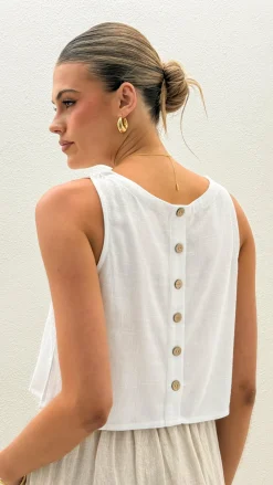 Desire Tops^Persephone Crop Top - White