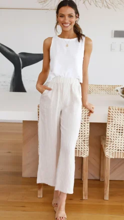 Desire Tops^Persephone Crop Top - White