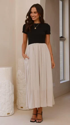 Amore Agencies Dresses|Maxi^Portia Maxi Dress - Black / Cream