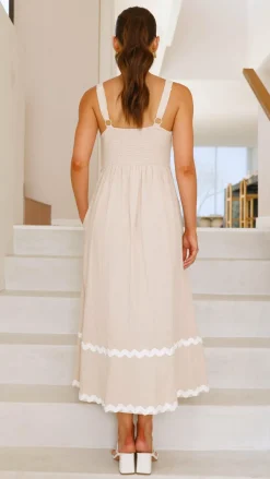 Miracle Fashion Dresses|Maxi^Raelynn Midi Dress - Beige/White