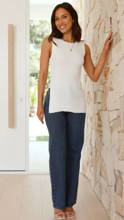 Fashion Allied Knit Tops|Knitwear^Rafee Top - White