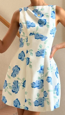 SASHA (BNE) Sale Dresses^Rafiki Mini Dress - Baby Blue Floral
