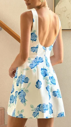 SASHA (BNE) Sale Dresses^Rafiki Mini Dress - Baby Blue Floral