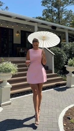 SASHA (BNE) Dresses|Mini^Rafiki Mini Dress - Baby Pink