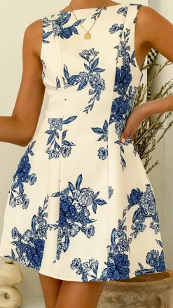 SASHA (BNE) Sale Dresses^Rafiki Mini Dress - Blue Floral
