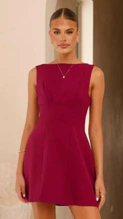 SASHA (BNE) Dresses|Mini^Rafiki Mini Dress - Wine