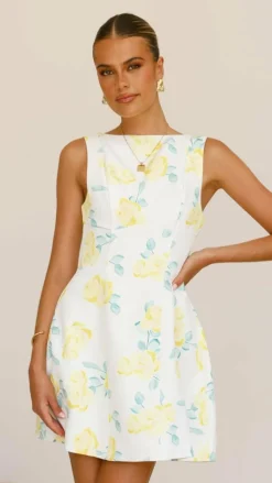 SASHA (BNE) Sale Dresses^Rafiki Mini Dress - Yellow Floral