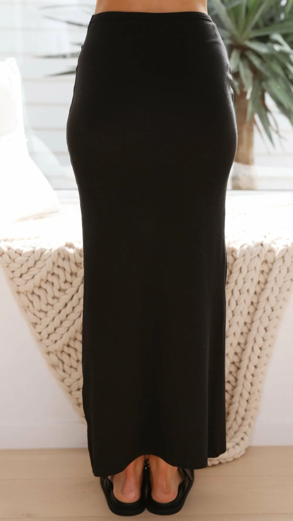 By Frankie Sets|Bottoms^Rahela Button Top and Maxi Skirt Set - Black