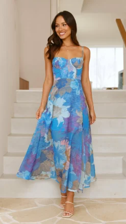 SASHA (BNE) Dresses|Maxi^Rahima Maxi Dress - Blue Floral