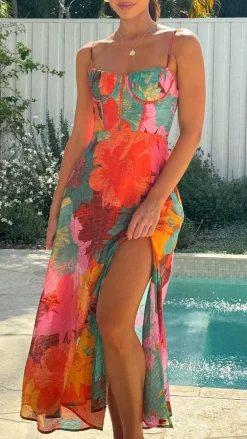 SASHA (BNE) Dresses|Maxi^Rahima Maxi Dress - Orange Floral