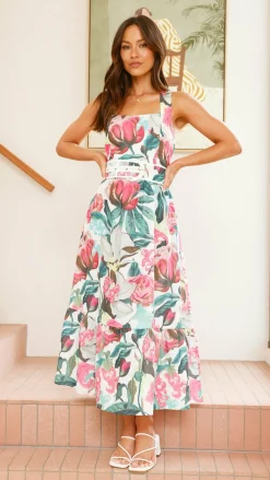 Bubblegum Dresses|Event Ready Dresses^Reba Maxi Dress - Pink/Green Floral