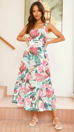 Bubblegum Dresses|Event Ready Dresses^Reba Maxi Dress - Pink/Green Floral