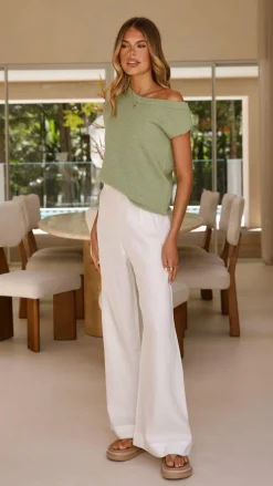 Burans Knit Tops|Knitwear^Robin Off Shoulder Top - Olive