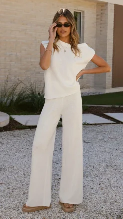 Burans Knit Tops|Knitwear^Robin Off Shoulder Top - White
