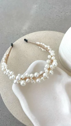Morgan and Taylor Fascinators|Hair Accessories^Rochelle Headband - Pearl