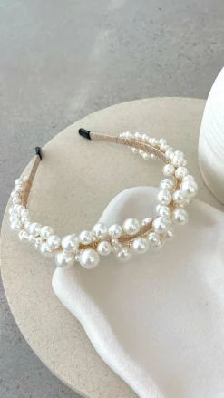 Morgan and Taylor Fascinators|Hair Accessories^Rochelle Headband - Pearl