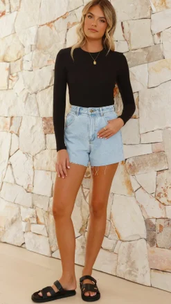 Rollas The Denim Edit|Bottoms^Mirage Short - Nina Blue Organic