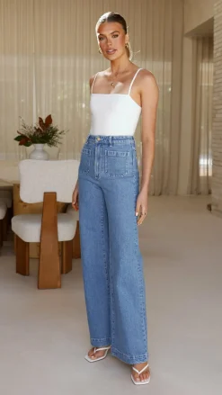Rollas The Denim Edit|Jeans^Sailor Jean Long - Lily Blue