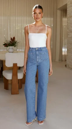 Rollas The Denim Edit|Jeans^Sailor Jean Long - Lily Blue
