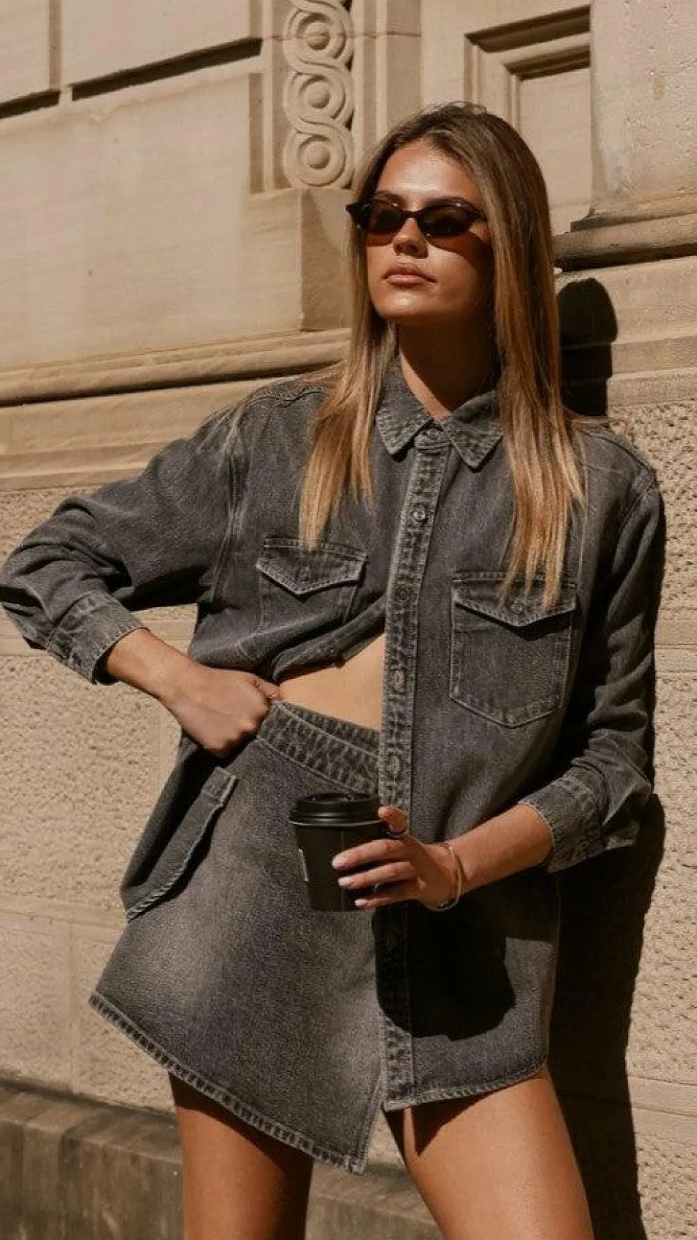 Rollas The Denim Edit|Sets^Skort - Black Stone