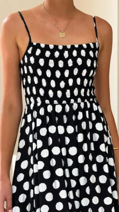 Fashion Allied Dresses|Midi^Roma Midi Dress - Black/ White Spot