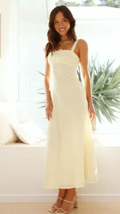 LILYWHYT Sale Dresses^Romy Maxi Dress - Yellow / White