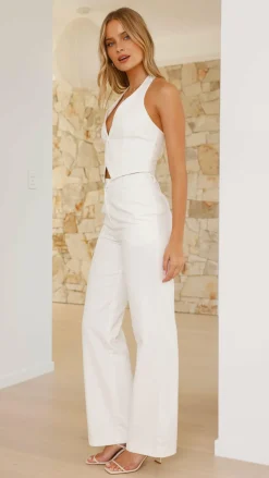 Burans Bottoms^Ruia Pants - White