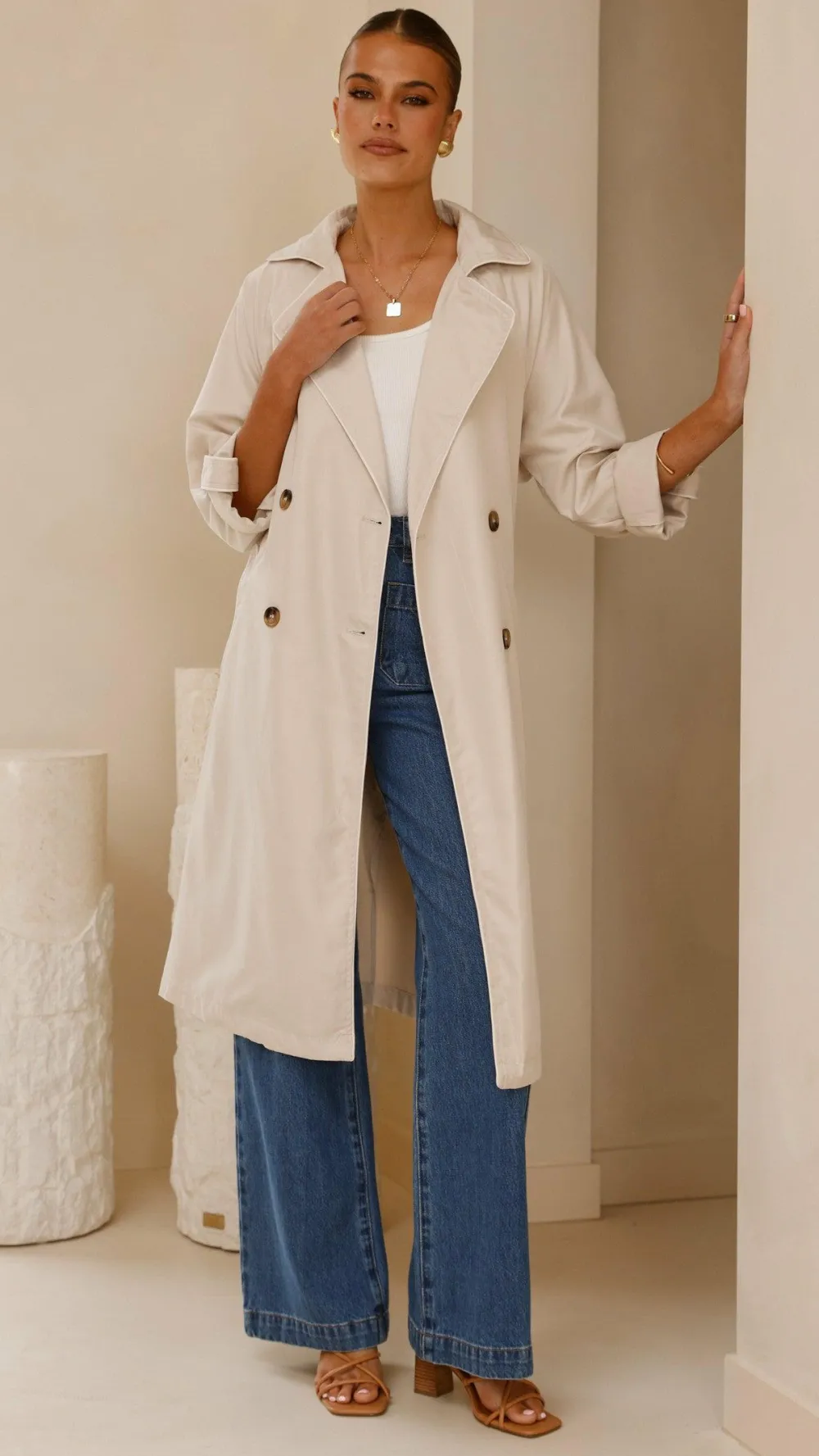 Fashion Allied Coats|Coats^Rylie Trench Coat - Sand