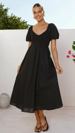 Burans Dresses|Maxi^Sahirah Midi Dress - Black