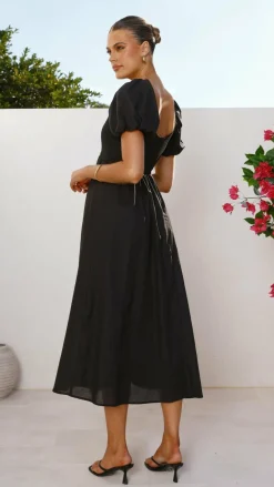 Burans Dresses|Maxi^Sahirah Midi Dress - Black