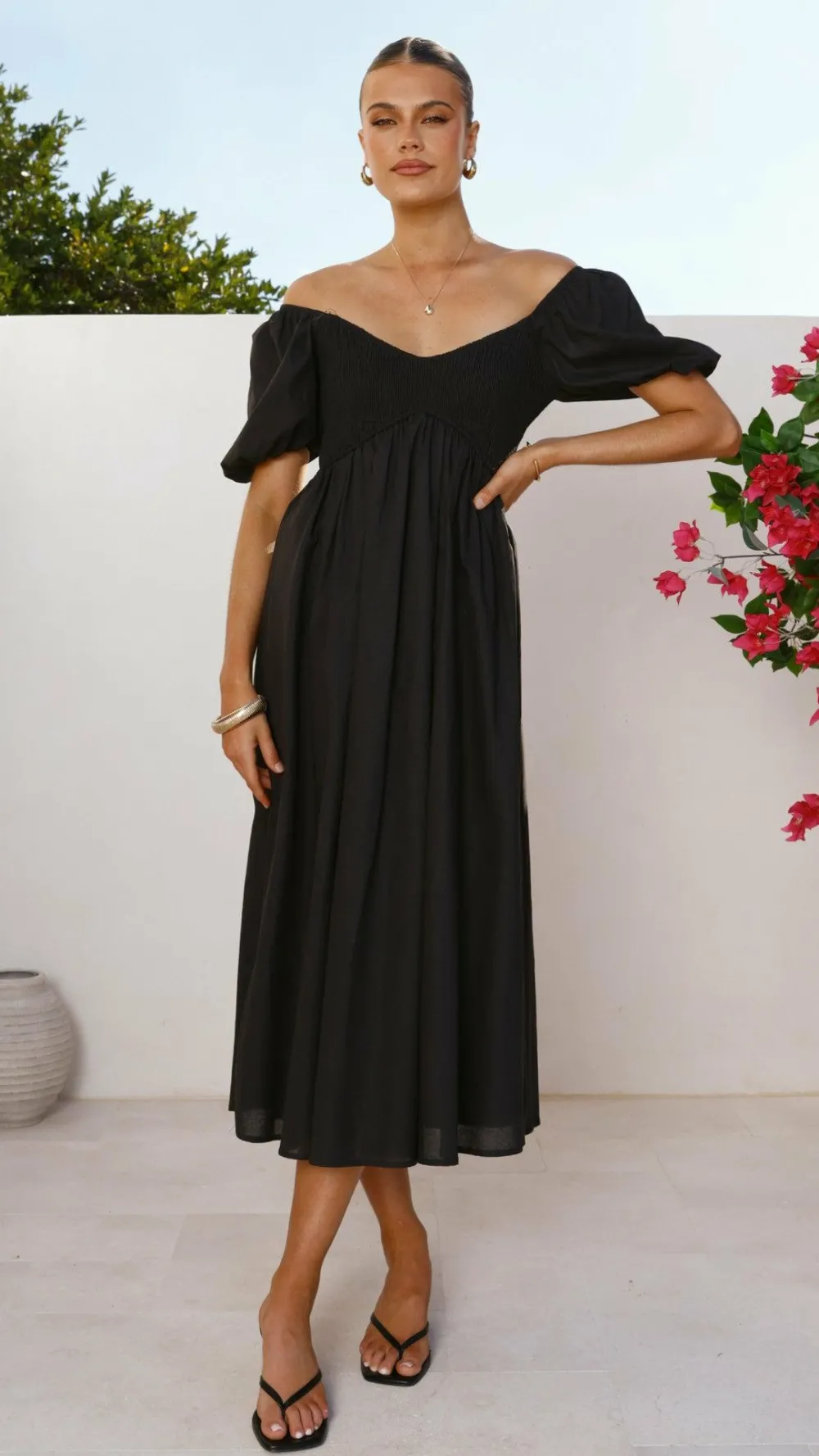 Burans Dresses|Maxi^Sahirah Midi Dress - Black