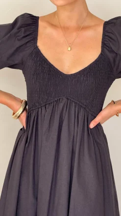 Burans Dresses|Maxi^Sahirah Midi Dress - Black