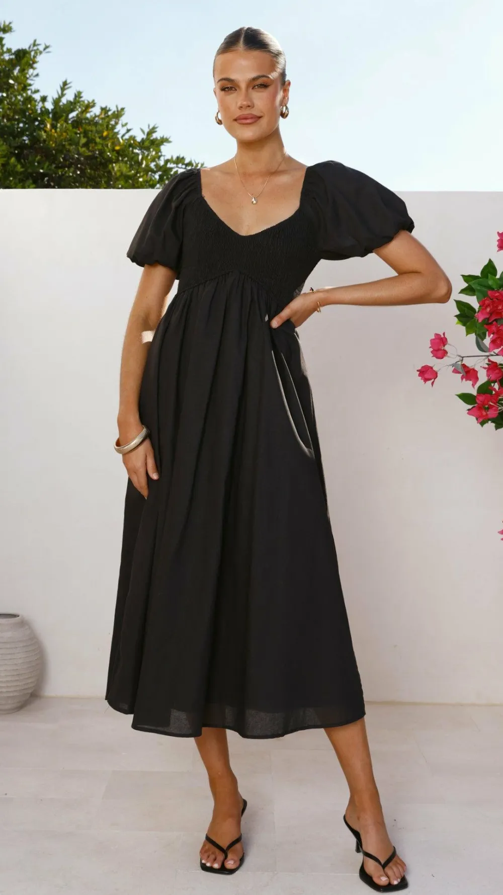 Burans Dresses|Maxi^Sahirah Midi Dress - Black