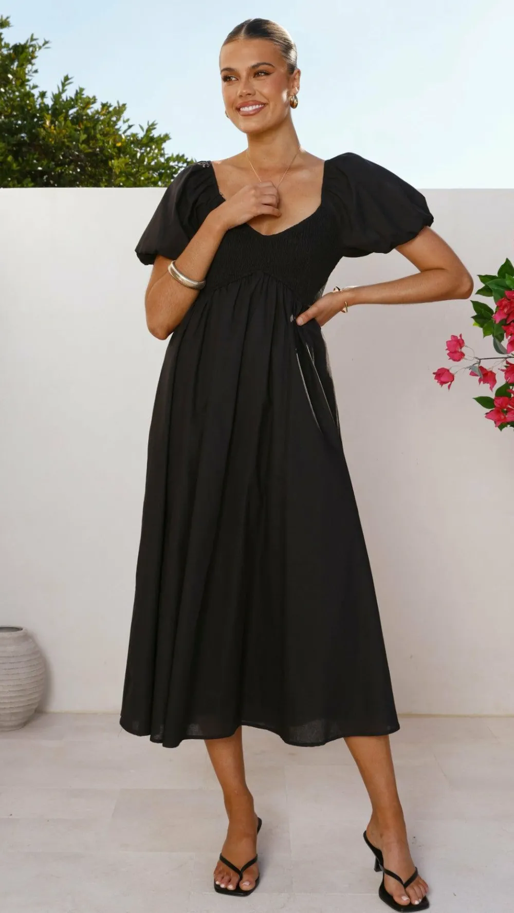 Burans Dresses|Maxi^Sahirah Midi Dress - Black