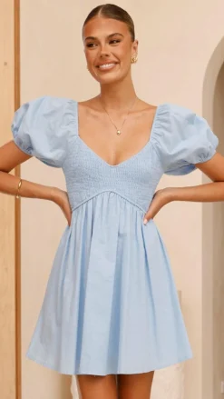 Burans Dresses|Mini^Sahirah Mini Dress - Blue