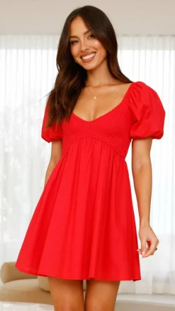 Burans Dresses|Mini^Sahirah Mini Dress - Red