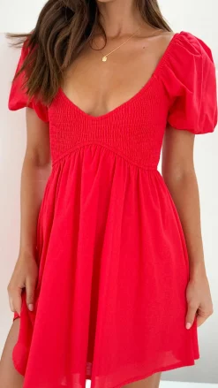 Burans Dresses|Mini^Sahirah Mini Dress - Red