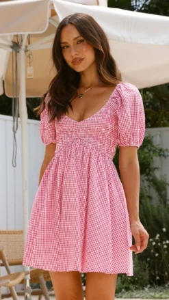 Burans Sale Dresses^Sahirah Mini Dress - Red / White Gingham