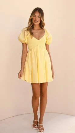 Burans Dresses|Mini^Sahirah Mini Dress - Yellow