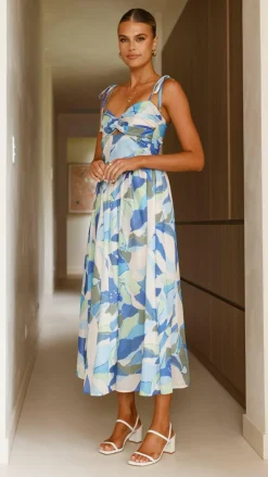 Pink Diamond Sale Dresses^Saila Maxi Dress - Blue Print