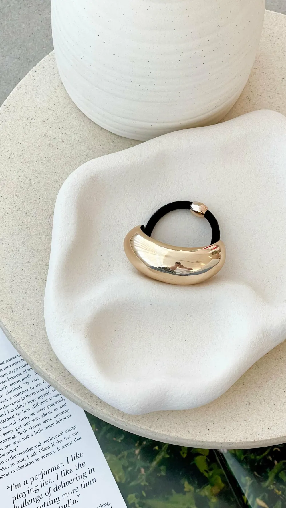 Your Accessory Shop Hair Accessories^Saki Hair Tie - Gold