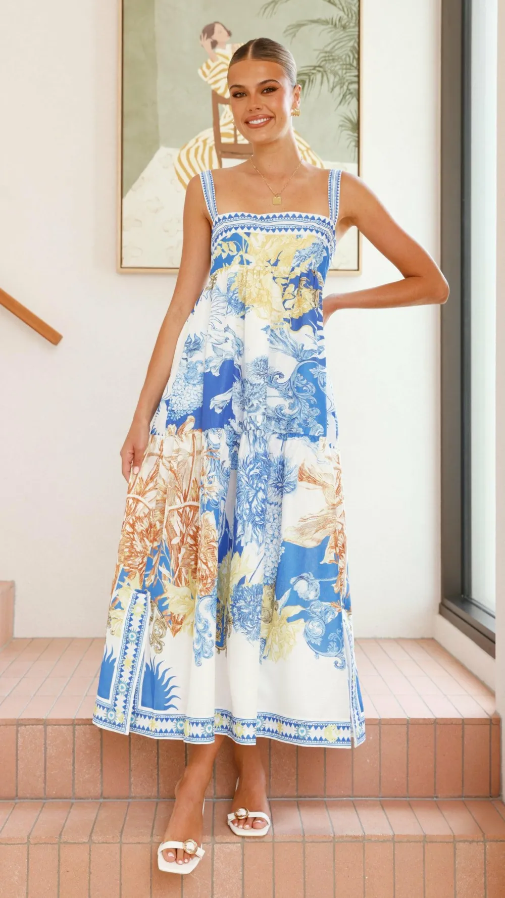 Bubblegum Dresses|Maxi^Saleema Maxi Dress - Blue Doll