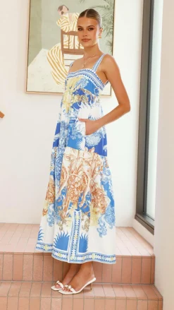 Bubblegum Dresses|Maxi^Saleema Maxi Dress - Blue Doll