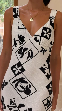 Fashion Allied Dresses|Maxi^Samaya Maxi Dress - Black/White Print
