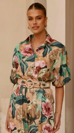 Bubblegum Sets|Tops^Sammy Button Down Shirt - Mocha Rose