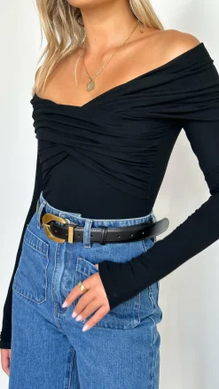 Burans Tops^Sandrine Bodysuit - Black