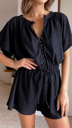 Alive Girl Playsuits^Santorini Playsuit - Black