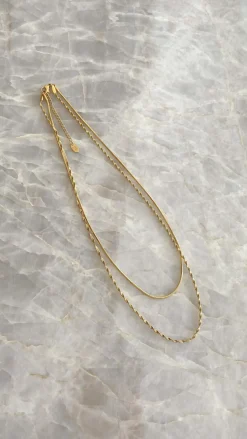Your Accessory Shop Necklaces|Bump Friendly^Sarah Twist Necklace Set - Gold